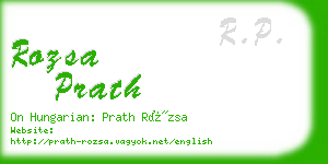 rozsa prath business card